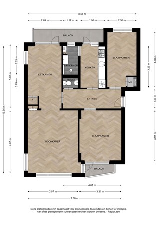Floorplan - Joost van Den Vondellaan 11, 7412 ML Deventer